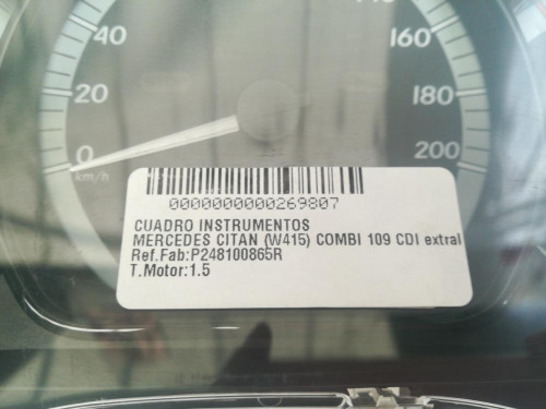  CUADRO INSTRUMENTOS MERCEDES-BENZ CITAN (BM 415) COMBI 