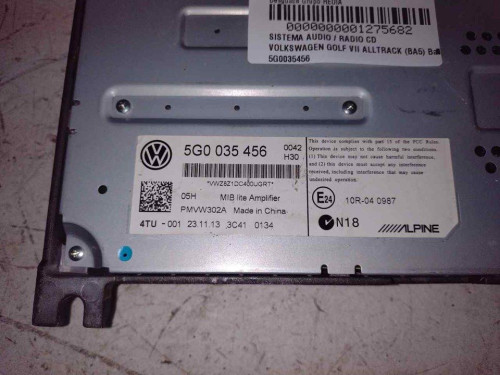  SISTEMA AUDIO / RADIO CD Volkswagen GOLF VII (5G1/BE1) 