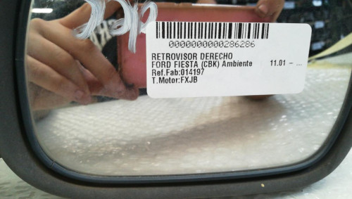  RETROVISOR DERECHO, FORD, FIESTA (CBK) 