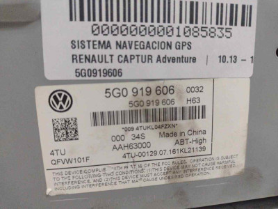 SISTEMA NAVEGACION GPS, RENAULT, CAPTUR I
