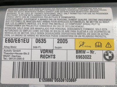 GUARNECIDO PUERTA DELANTERA DERECHA, BMW, SERIE 5 BERLINA (E60)