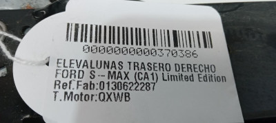ELEVALUNAS TRASERO DERECHO, FORD, S-MAX (CA1)