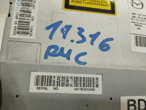 SISTEMA AUDIO / RADIO CD Mazda 3 BERLINA (BK) 