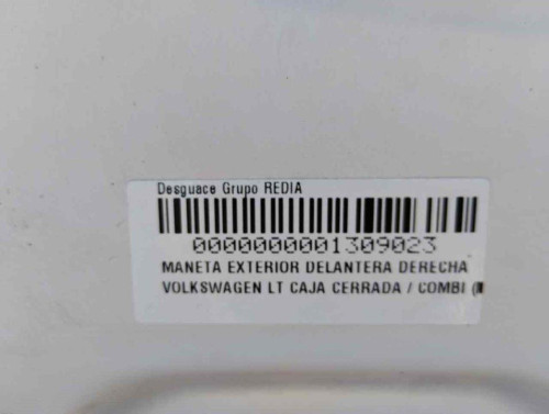  MANETA EXTERIOR DELANTERA DERECHA Volkswagen LT FURGÓN/COMBI 