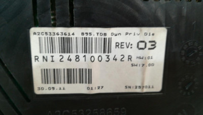 CUADRO INSTRUMENTOS, RENAULT, MEGANE III SPORT TOURER