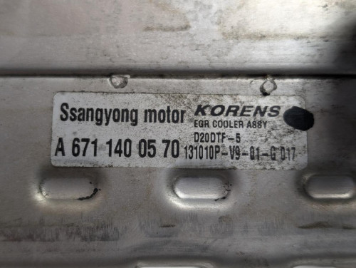 ENFRIADOR EGR Ssangyong RODIUS 
