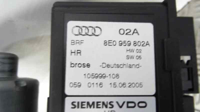 ELEVALUNAS TRASERO DERECHO, AUDI, A4 BERLINA (8E)
