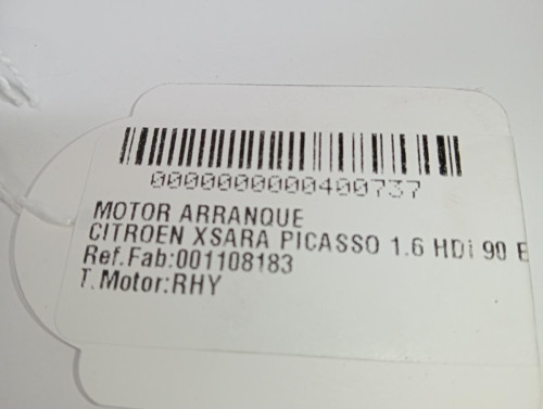  MOTOR ARRANQUE CITROEN XSARA PICASSO 