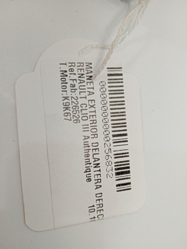  MANETA EXTERIOR DELANTERA DERECHA RENAULT CLIO III 