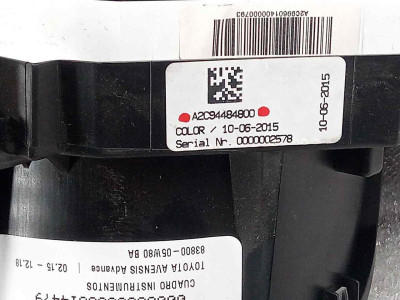 CUADRO INSTRUMENTOS, TOYOTA, AVENSIS (T27)