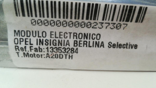  MODULO ELECTRONICO OPEL INSIGNIA BERLINA 