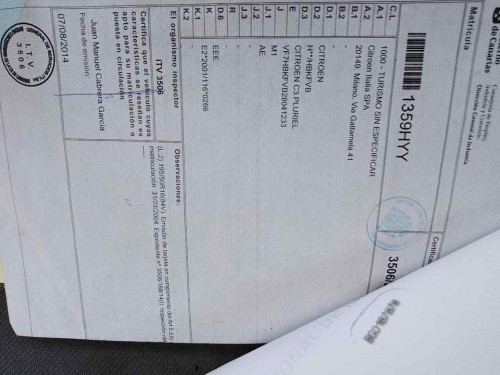CITROEN C3 PLURIEL — vehículo donante para recambios 