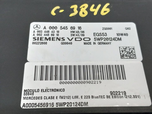  MODULO ELECTRONICO MERCEDES-BENZ CLASE E (BM 212) FAMILIAR 