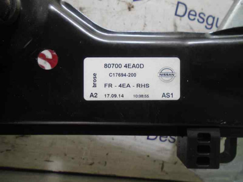 ELEVALUNAS DELANTERO DERECHO Nissan QASHQAI (J11E) 
