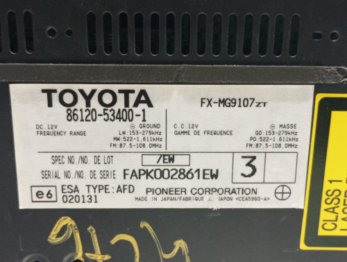  SISTEMA AUDIO / RADIO CD LEXUS IS (DS2/IS2) 