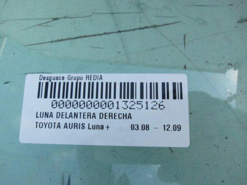  LUNA DELANTERA DERECHA TOYOTA AURIS (E15) 