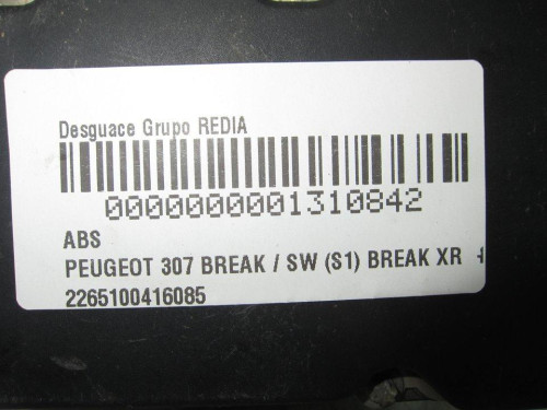  ABS PEUGEOT 307 BREAK / SW (S1)(04.2002) 
