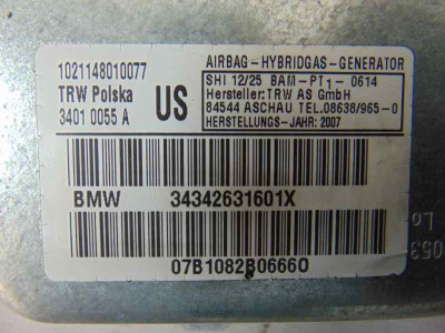 AIRBAG LATERAL DELANTERO DERECHO, BMW, SERIE X3 (E83)