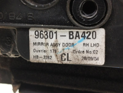 RETROVISOR DERECHO, NISSAN, PRIMERA BERLINA (P12)