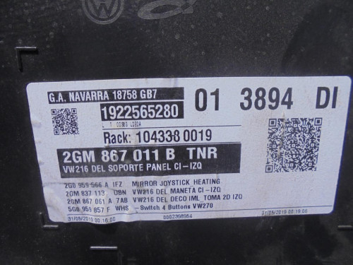GUARNECIDO PUERTA DELANTERA IZQUIERDA Volkswagen T-CROSS (C11) 