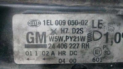 FARO DERECHO, OPEL, OMEGA B