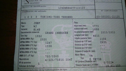  JEEP GRAND CHEROKEE (WJ/WG) 