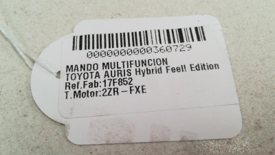 MANDO MULTIFUNCION, TOYOTA, AURIS (E18)