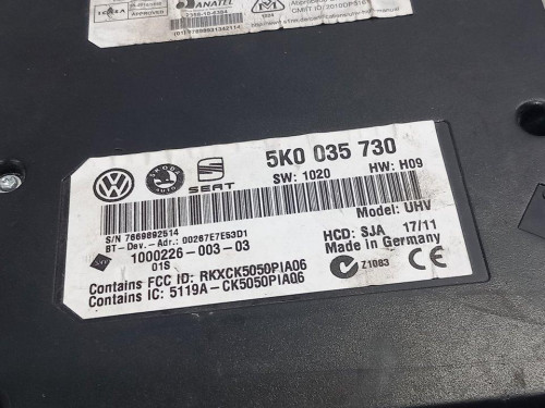  MODULO ELECTRONICO SKODA OCTAVIA COMBI (1Z5) 