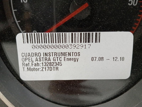  CUADRO INSTRUMENTOS Opel ASTRA H GTC 
