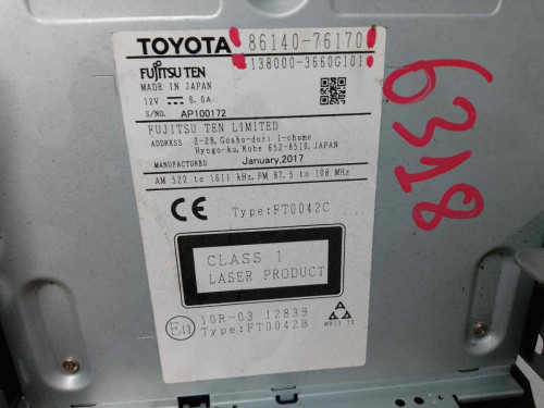  SISTEMA AUDIO / RADIO CD LEXUS CT (ZWA10) 