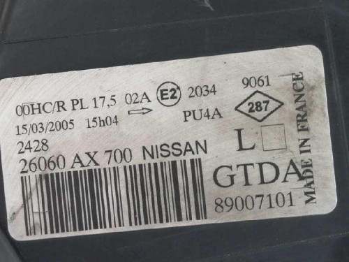  FARO IZQUIERDO, NISSAN, MICRA (K12E) 