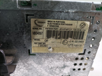 SISTEMA AUDIO / RADIO CD, FIAT, STILO (192)