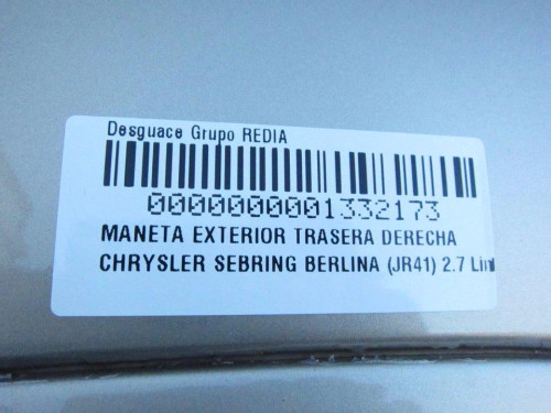  MANETA EXTERIOR TRASERA DERECHA CHRYSLER SEBRING JR 41 BERLINA 