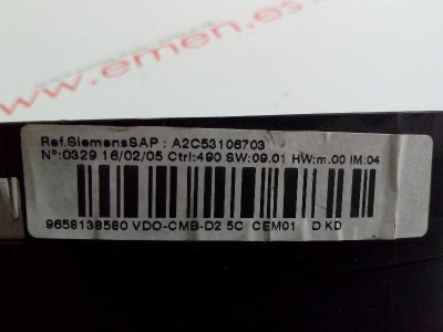 CUADRO INSTRUMENTOS, PEUGEOT, 407 SW