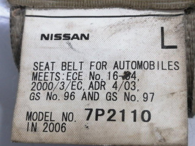 CINTURON SEGURIDAD TRASERO IZQUIERDO, NISSAN, PATHFINDER (R51)
