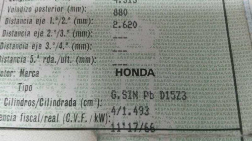  HONDA CIVIC 5 PUERTAS (MA/MB) 
