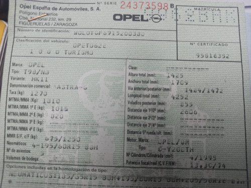 OPEL ASTRA G BERLINA — автомобиль-донор на запчасти 