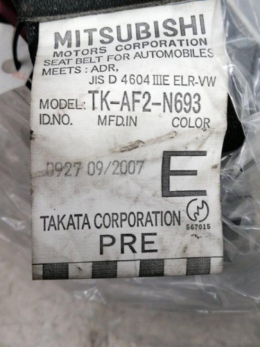 CINTURON SEGURIDAD DELANTERO IZQUIERDO MITSUBISHI GRANDIS (NA0W) 