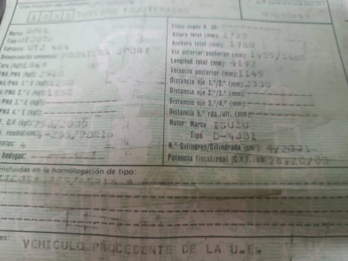  OPEL FRONTERA A 
