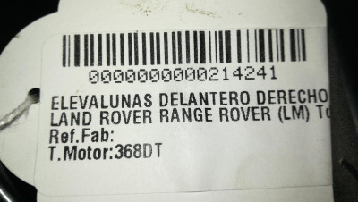 ELEVALUNAS DELANTERO DERECHO, LAND ROVER, RANGE ROVER (LM)