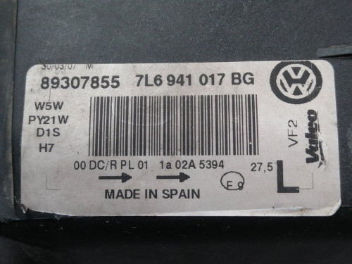  FARO IZQUIERDO VOLKSWAGEN TOUAREG (7L6) 