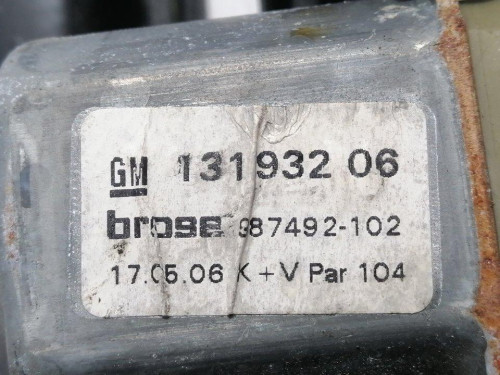  ELEVALUNAS TRASERO DERECHO OPEL ASTRA H TWIN TOP 
