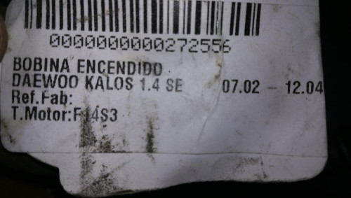  BOBINA ENCENDIDO, DAEWOO, KALOS 