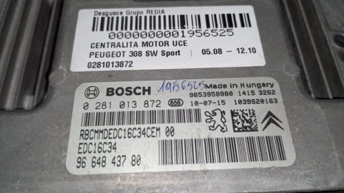 CENTRALITA MOTOR UCE PEUGEOT 308 SW 