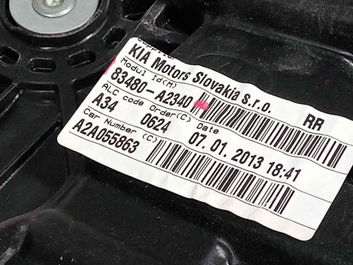  ELEVALUNAS TRASERO DERECHO KIA CEED (JD) 