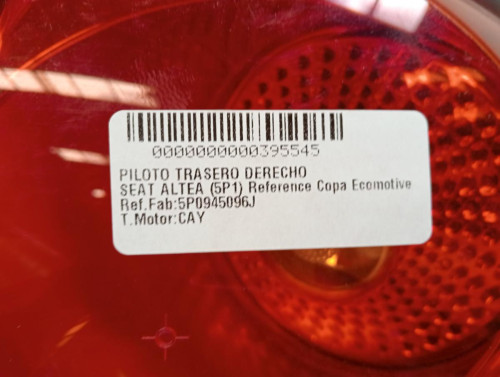  PILOTO TRASERO DERECHO Seat ALTEA (5P1) 