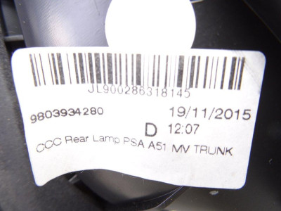 PILOTO TRASERO DERECHO INTERIOR, CITROEN, C3