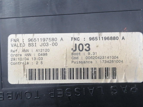  CAJA RELES / FUSIBLES Peugeot 307 (S1)(04.2001) 