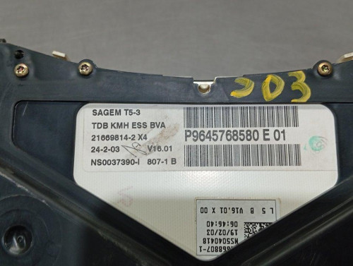  CUADRO INSTRUMENTOS, PEUGEOT, 307 BERLINA (S2) 
