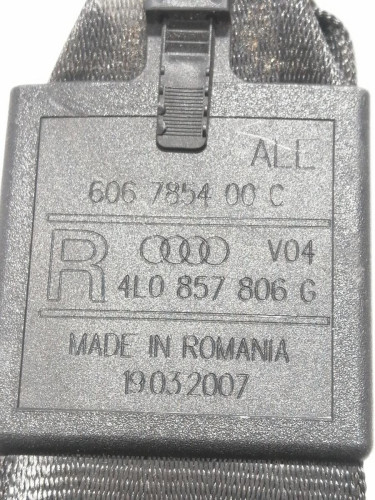 CINTURON SEGURIDAD TRASERO DERECHO, AUDI, Q7 (4L) 